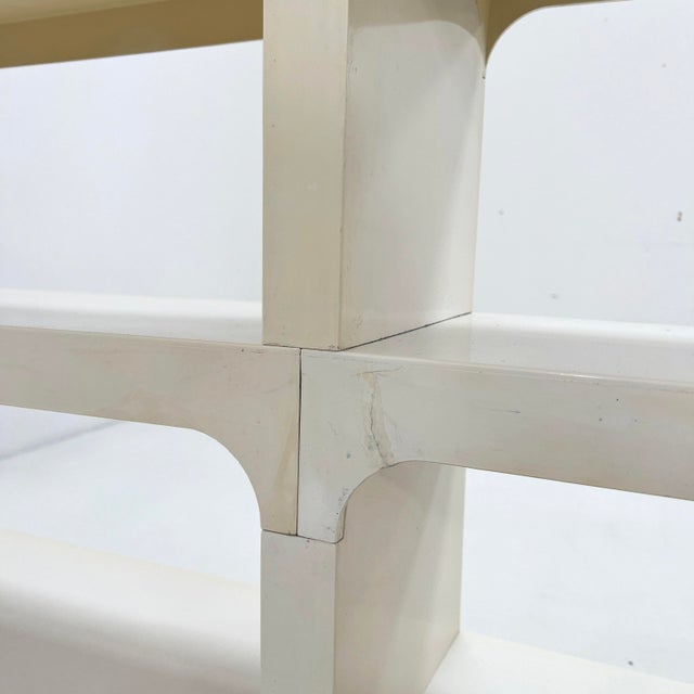 Kartell White Modular Shelf by Olaf Von Bohr for Kartell, 1970s For Sale - Image 4 of 15