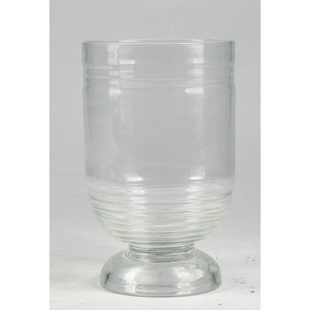 Italian Art Deco Hand Worked Glass Vase, 1940 For Sale - Image 9 of 9