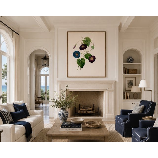 Not Yet Made - Made To Order Star-Glory Morning-Glory, Vintage Botanical Art Print Reproduction by Pierre-Joseph Redouté, 40" X 60" For Sale - Image 5 of 10