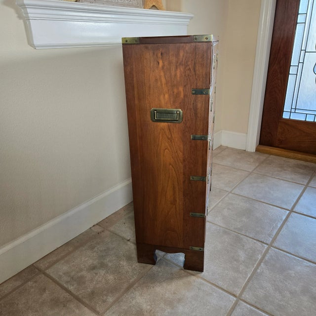 Harden Furniture 1990s Harden Furniture Campaign Style Wood Chest of Drawers For Sale - Image 4 of 14