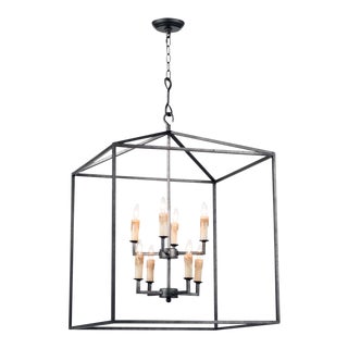 Southern Living Cape Lantern in Blackened Iron For Sale
