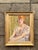 Mid 20th Century Vintage Boho Original Oil Portrait on Board For Sale - Image 4 of 8