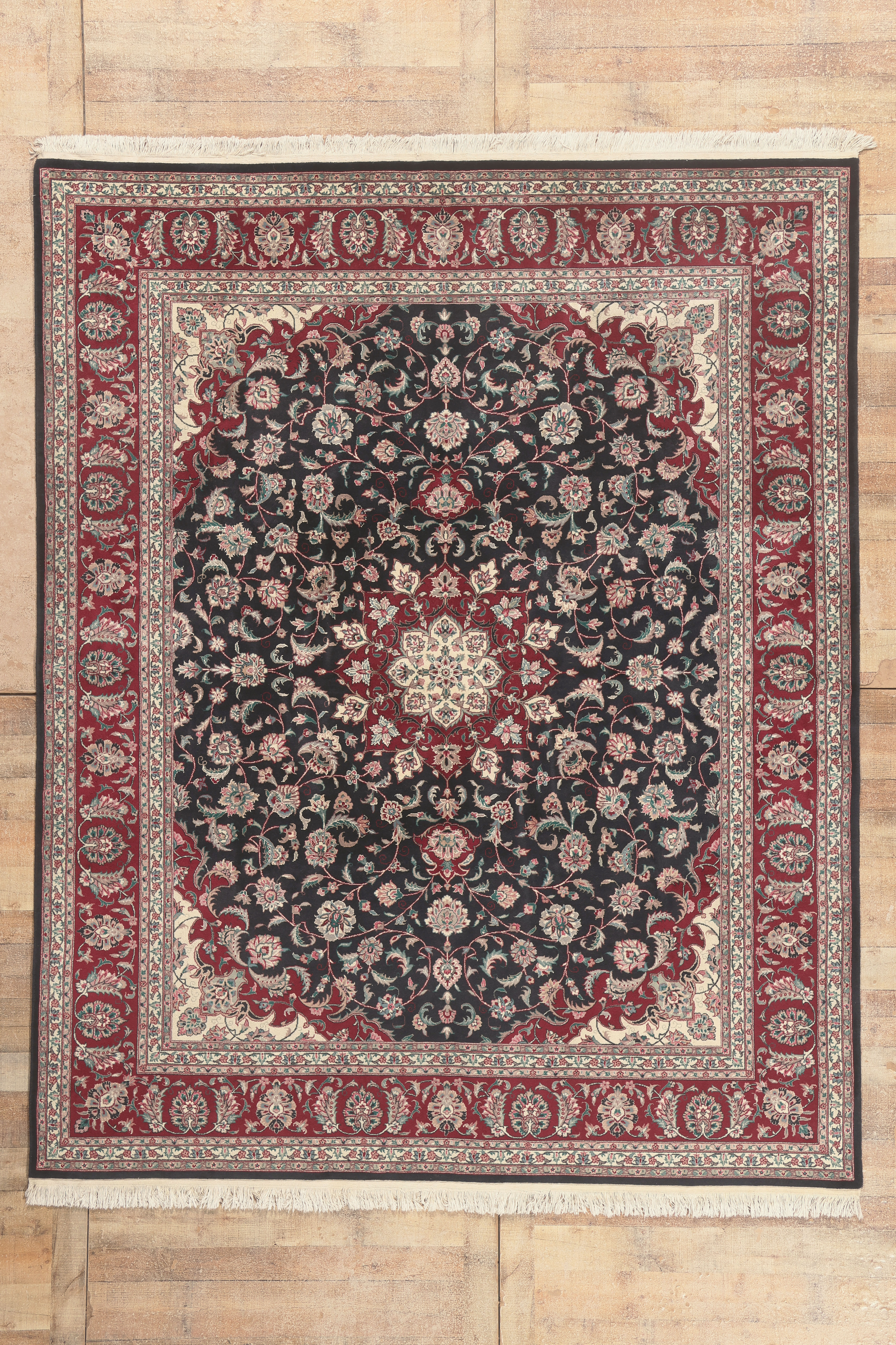 Vintage Chinese Tabriz Rug, 08'01 X 10'00 For Sale - Image 10 of 10