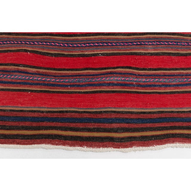 1960s Anatolian Oushak Stripe Kilim Rug For Sale - Image 10 of 10