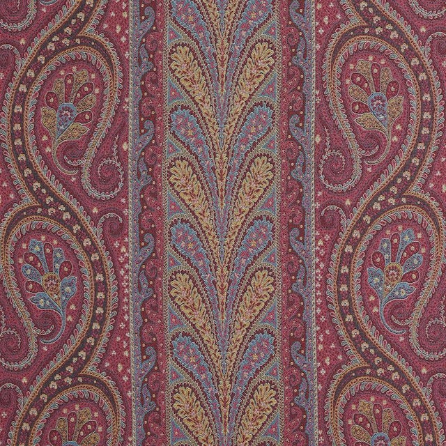 Evoking the timeless opulence of an antique textile, this classic woven paisley stripe offers an exquisite combination of...