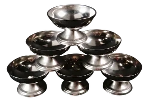 Ice Cream Cups in Stainless Steel, 1980, Set of 6