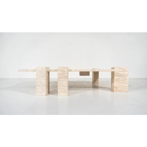 Travertine Coffee Table, Italy For Sale - Image 9 of 10