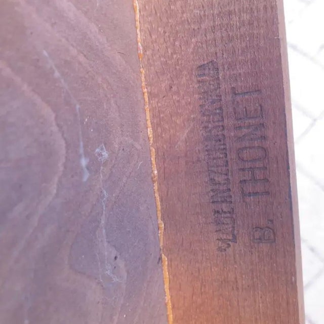 Brown Bentwood Armchairs attributed to Josef Hoffmann for Thonet, Czechoslovakia, 1940s, Set of 3 For Sale - Image 8 of 9