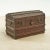 Vintage Brown Wooden Trunk For Sale - Image 5 of 5