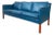 1970s Attributed to Børge Mogensen 2323 3-seat Petrol Blue Deep Teal Bison leather sofa Fredericia For Sale