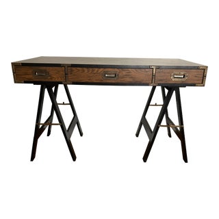 1970s Mid Century Campaign Desk For Sale