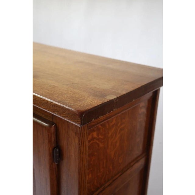 Belgian Gothic Style Carved Oak Cabinet, 1960s For Sale - Image 11 of 14