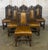 A magnificent and rare set of six Jacobean Revival hunt dining chairs, a true celebration of 19th-century master...