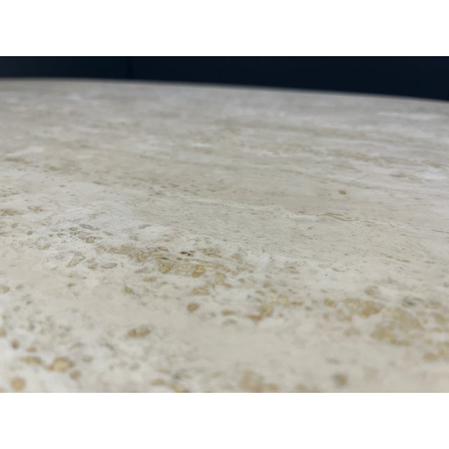 Mid-Century Modern Vintage Travertine Dining Table, 1970s For Sale - Image 3 of 14