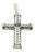 1990s David Yurman Black Diamond Cross Pendant Sterling Silver Estate For Sale