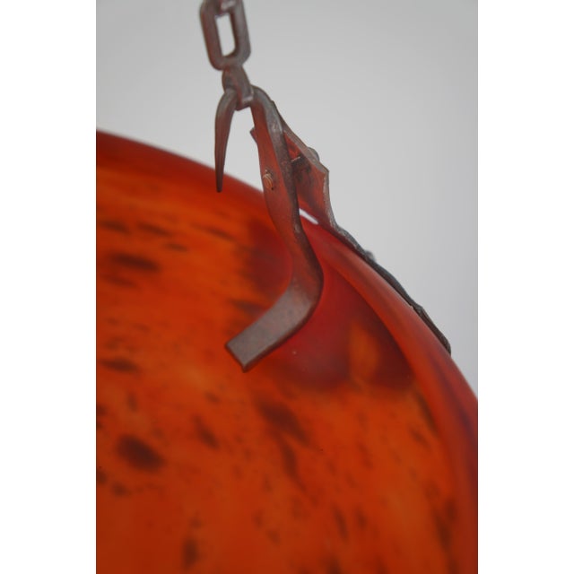 French Art Deco Pendant Light by Charles Schneider 1920s France For Sale - Image 10 of 11