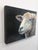 Guinness by Carrie Goller | Oil and cold wax on wood panel Sheep portrait on dark background For Sale - Image 4 of 5