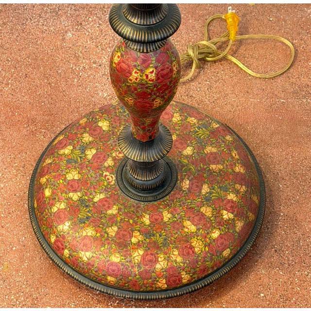 Frederick Cooper Kashmiri Polychrome Lacquer Floor Lamp, Circa 1970s For Sale - Image 10 of 18