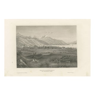 Joseph Meyer and Hermann Meyer, Salt Lake City Mormon Settlement, 1850, Steel Engraving For Sale