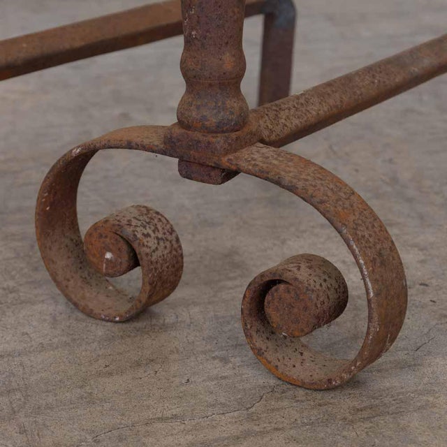 Black Pair of Large 19th Century French Andirons For Sale - Image 8 of 8