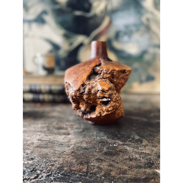 Artist Berglund Signed Burled Wood Vase For Sale - Image 4 of 12