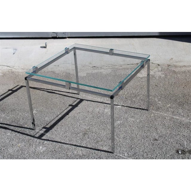Contemporary Italian Minimal Table Glass Top, 1970s For Sale - Image 3 of 7