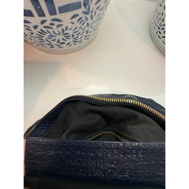 Vintage Balenciaga Moto Giant 12 Velo Bleu Obscur Navy Lambskin Leather Bag For Sale - Image 11 of 15