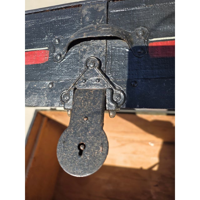 Antique Trunk With Later Painted Details For Sale - Image 15 of 17