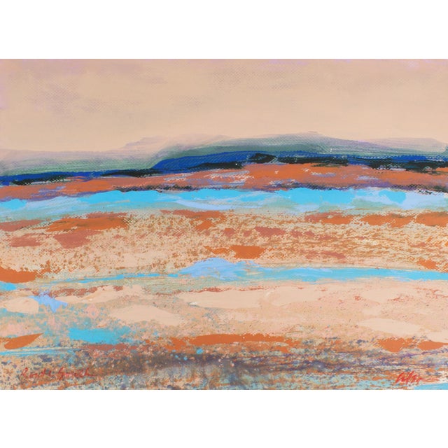 Abstract Signed 1980s “Route South” Abstract Acrylic Landscape by Harry Hilson For Sale - Image 3 of 7