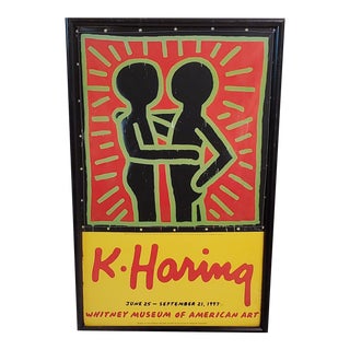 1997 Whitney Museum Exhibition Poster, Keith Haring for Whitney Museum of American Art For Sale