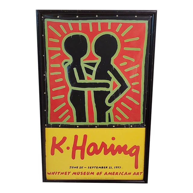 1997 Whitney Museum Exhibition Poster, Keith Haring for Whitney Museum of American Art For Sale
