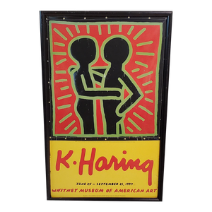 1997 Whitney Museum Exhibition Poster, Keith Haring for Whitney Museum of American Art