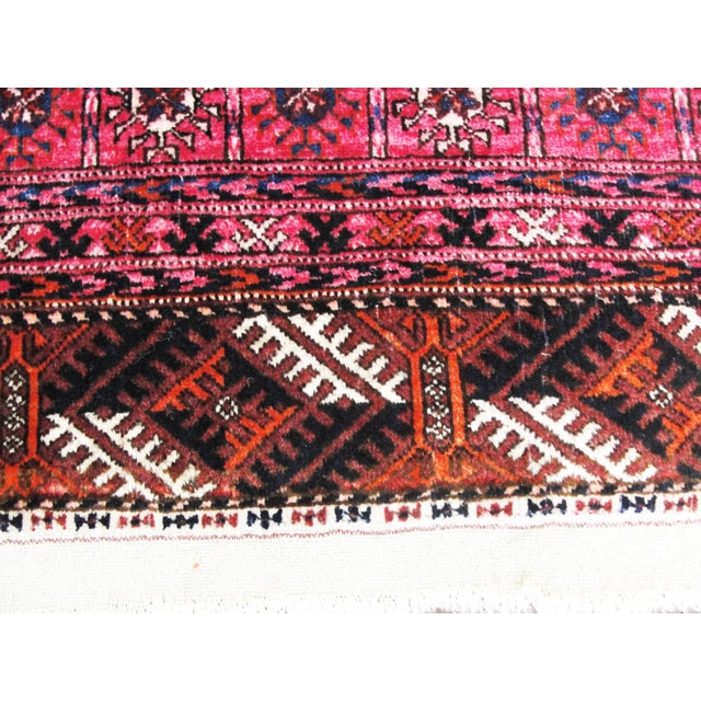 Tribal Antique Ersari Turkoman Tribal Rug For Sale - Image 3 of 9