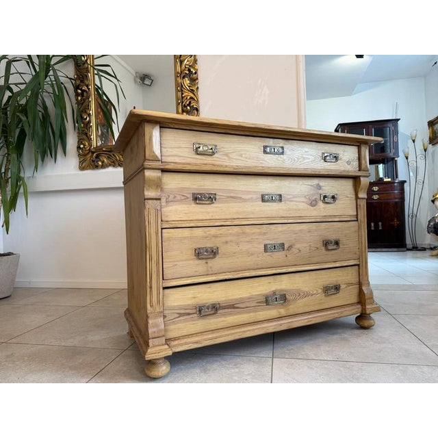 Antique Gründerzeit Chest of Drawers in Softwood For Sale - Image 6 of 11
