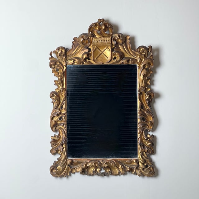 Rococo 19th Century Continental Giltwood Wall Mirror For Sale - Image 3 of 8