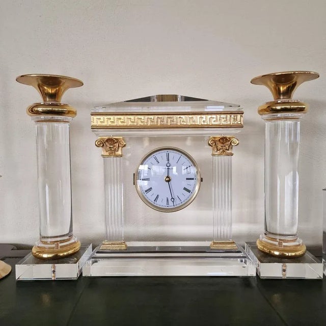 Mid-Century Modern Vintage Spanish Mantel Clock, Set of 8 For Sale - Image 3 of 13