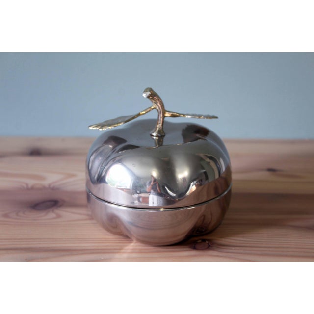 Silver-Plated Metal and Brass Candy Dish, 1970 For Sale - Image 3 of 9