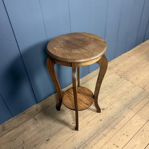 Brown Large Oak Plant Table For Sale - Image 8 of 14