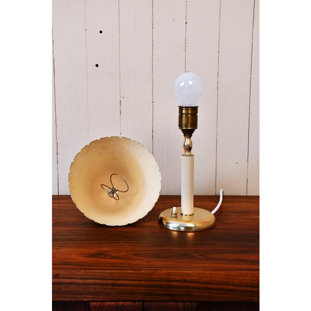 Very Rare Swedish Grace Period, Brass Table Lamp by Harald Notini for Böhlmarks 1930s For Sale - Image 9 of 14