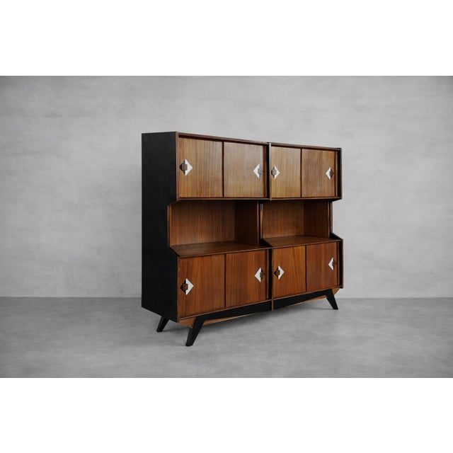 Mid-Century Danish Modern Teak Buffet with Hand-Painted Pattern, 1950s For Sale - Image 12 of 17
