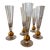 1990s Orrefors, Nobel Champagne Flutes by Gunnar Cyren - Set of 5 For Sale