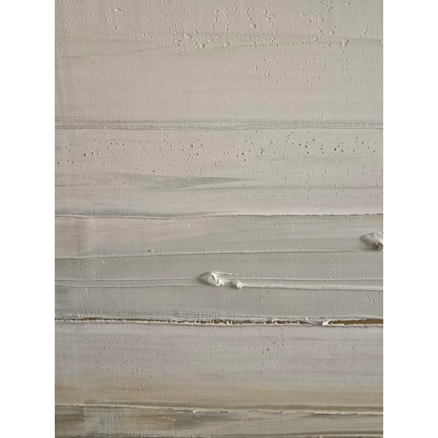 Abstract Minimalist Landscape Oil Painting by Diane Grant / Neutral Color Palette / Color Field / Seascape For Sale - Image 4 of 7