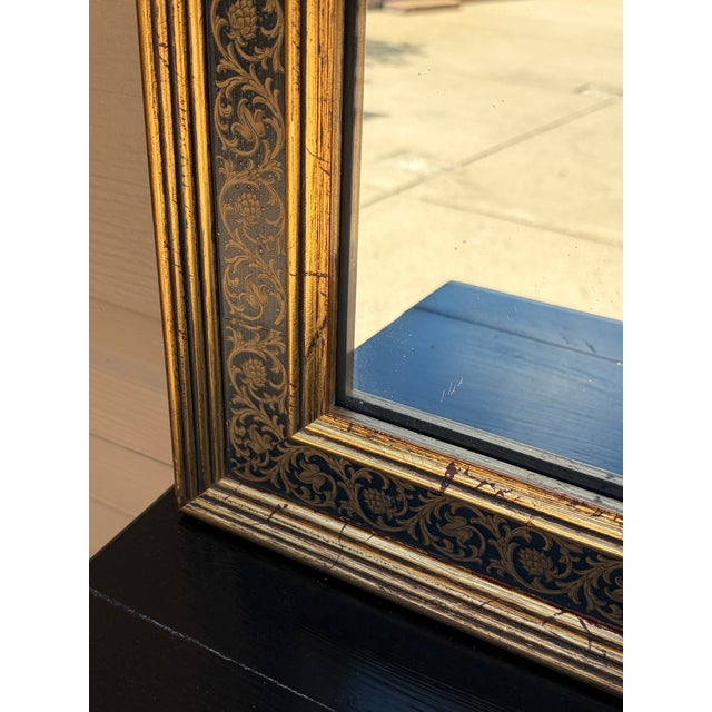 Regency Painted Giltwood Mirror With Scrolling Vines For Sale - Image 9 of 13