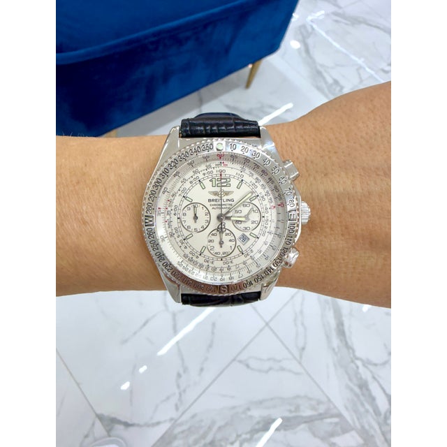 Breitling B-Two 44mm A42362 White Dial Chronograph Steel Watch For Sale - Image 10 of 10
