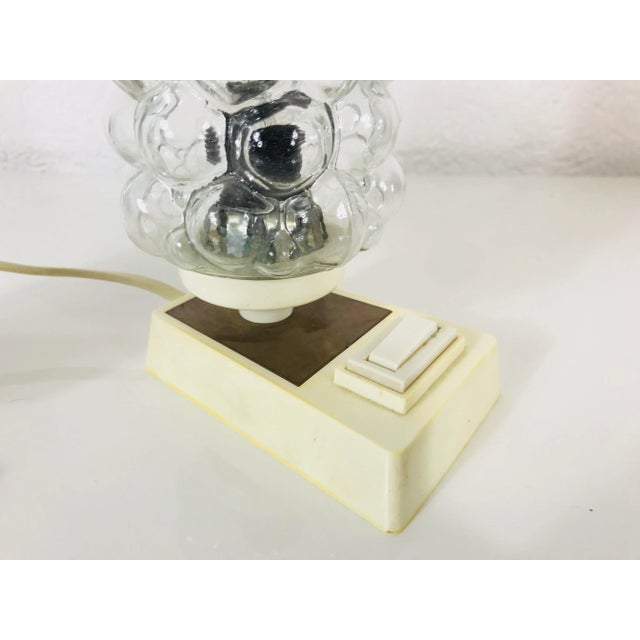 1970s Vintage Bubble Glass Table Lamps, 1970s, Set of 2 For Sale - Image 5 of 10