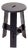 Vintage Black-Stained Wooden Tripod Stool with Tenon Joints For Sale