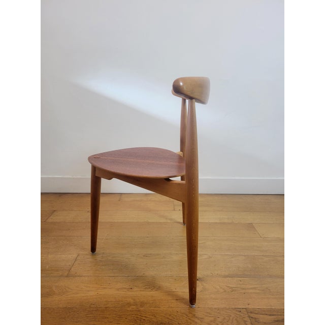 Wood FH4103 Heart Chairs for Fritz Hansen by Hans J. Wegner, 1960s, Set of 4 For Sale - Image 7 of 18