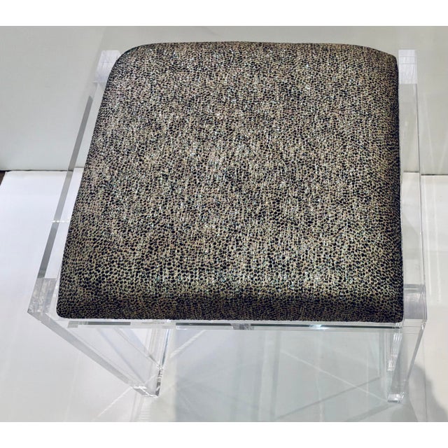 Modern Port 68 Modern Taupe Glencoe Roxanne Acrylic Bench For Sale - Image 3 of 6