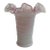 Vintage MCM Fenton Pink Crest Ruffled EdgeMilk Glass Vase For Sale