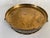 1970s Hollywood Regency Brass Faux Bamboo Rail Round Serving Tray For Sale - Image 10 of 10